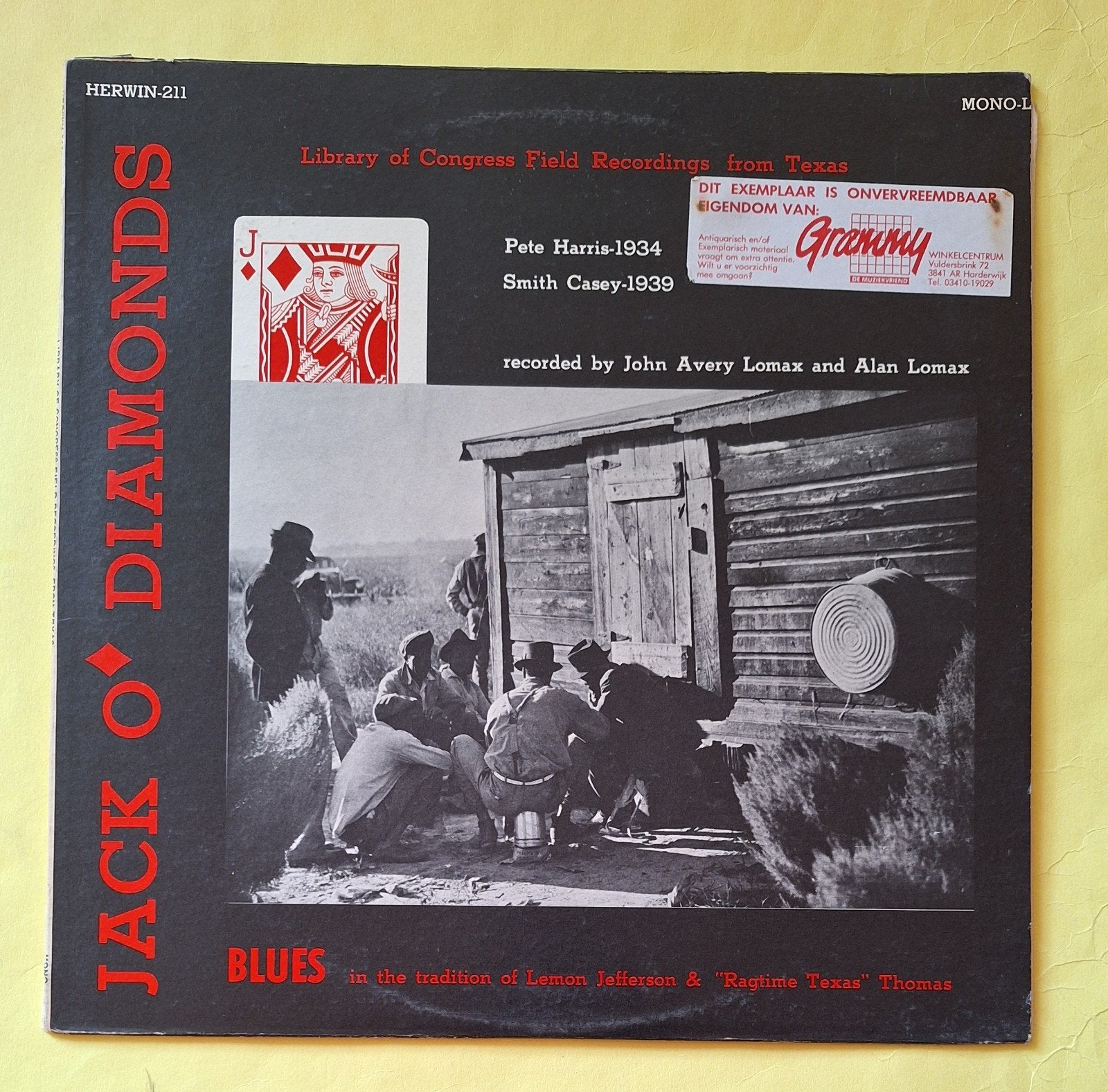 Jack O' Diamonds - Library of Congress Field Recordings, LP, Gebruikt, Originele persing, Ophalen of Verzenden