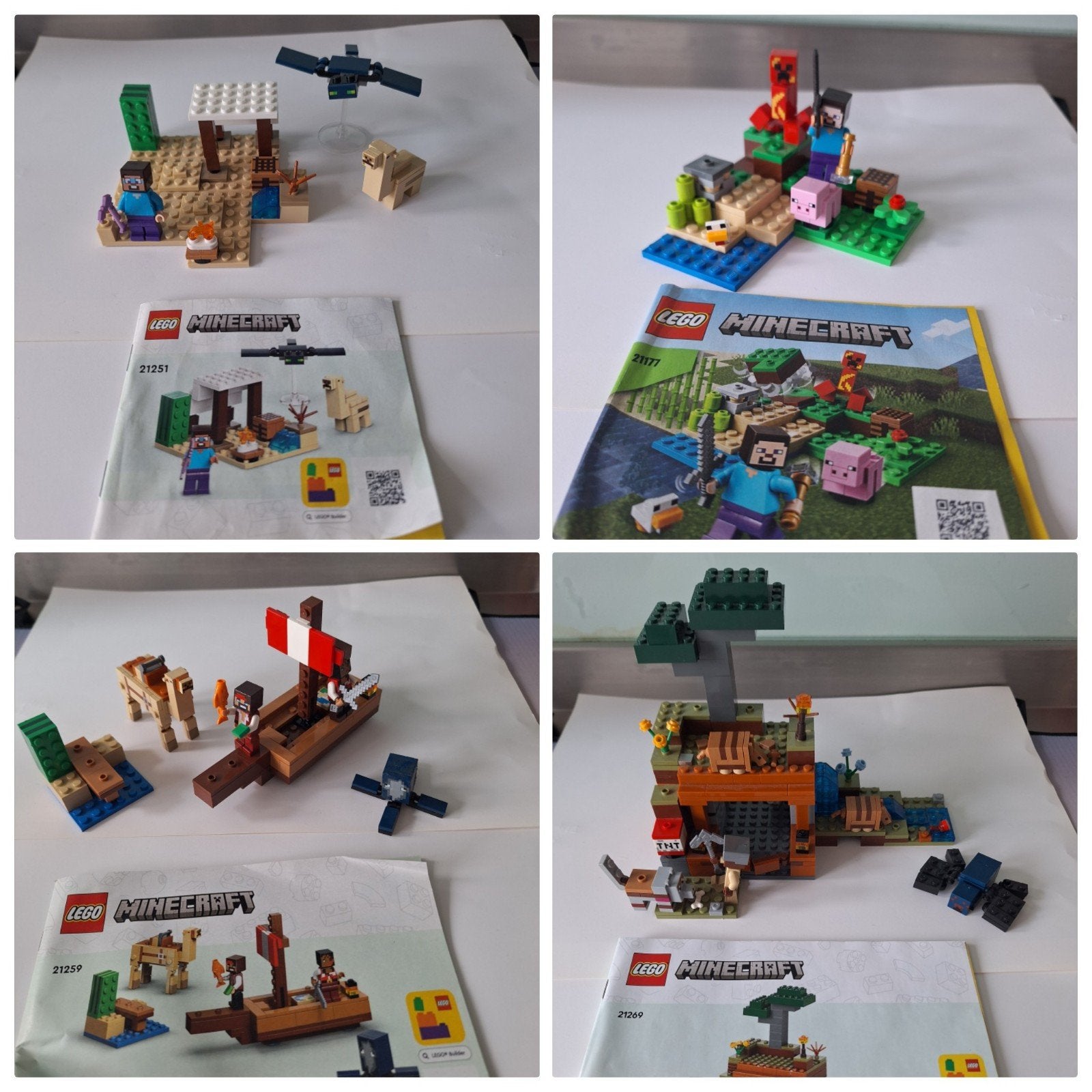 4 sets minecraft lego, Ophalen of Verzenden, Lego, Minecraft