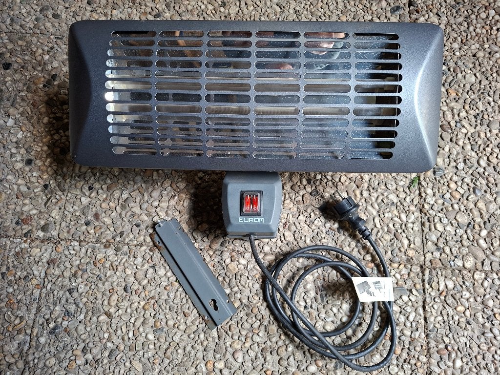 Terrasverwarmer Eurom, Ophalen, Zo goed als nieuw, Elektrisch, Wand
