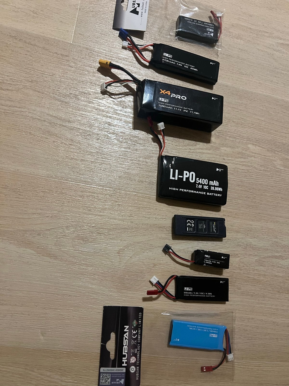 Hubsan Li-Po Drone Batterijen - Diverse Capaciteiten, Ophalen of Verzenden, Gebruikt, Elektro, Quadcopter of Multicopter