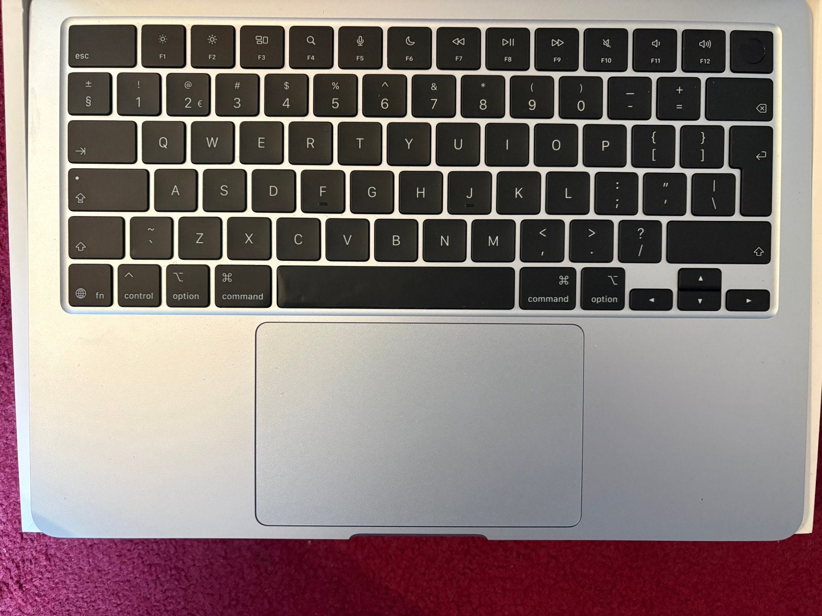 MacBook Air m4 toetsenbord topcase compleet a3240 blauw, Ophalen of Verzenden, Zo goed als nieuw