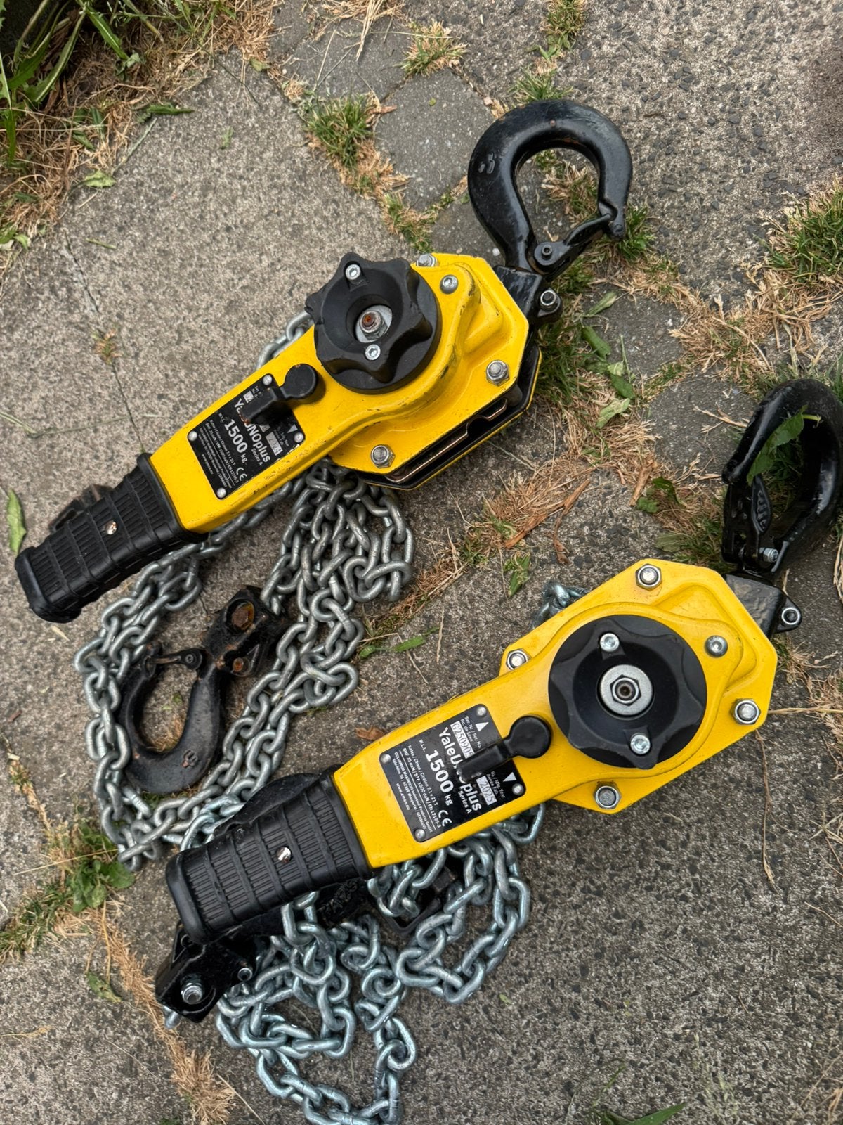 Rateltakel handtakel yale 1500kg 3 meter, Ophalen, Zo goed als nieuw