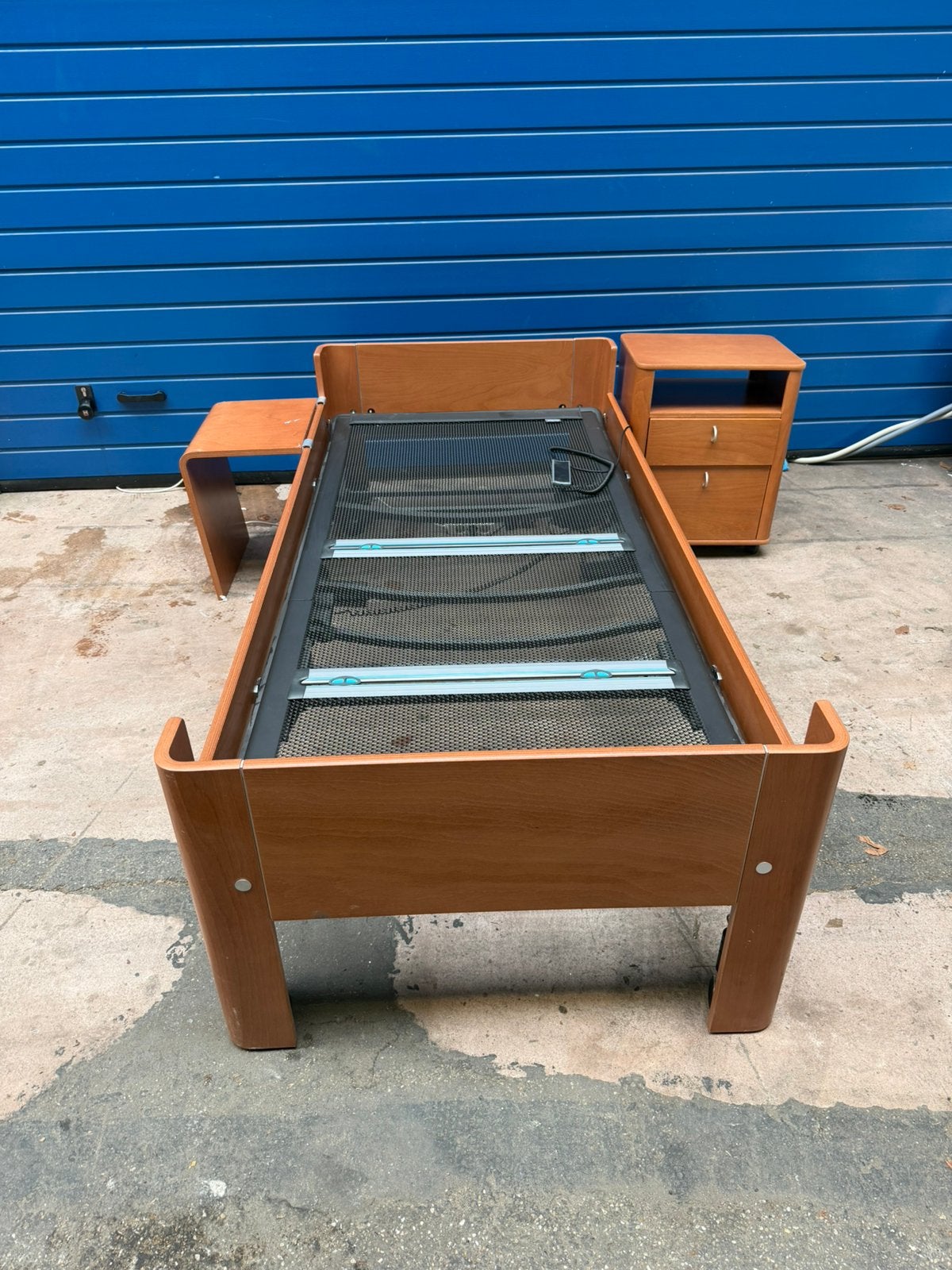Auping auronde bed elektrische verstelbaar met nachtkastjes, Ophalen, Verstelbaar, 90 cm, Eenpersoons