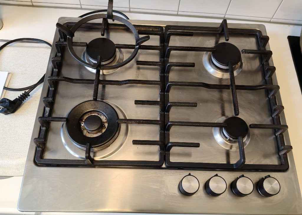 Ikea Livslaga inbouw gaskookplaat 4 pits € 55,00, Gebruikt, Inbouw, Gas, 4 kookzones