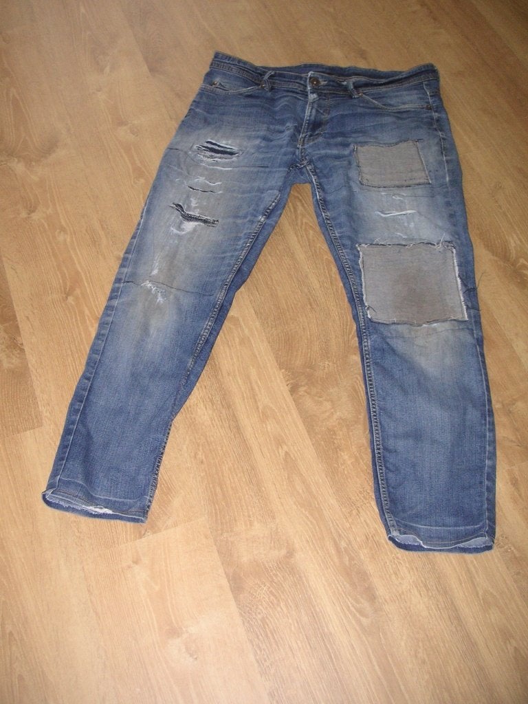 Heren Spijkerbroek (vintage) mt.52, Ophalen, Zo goed als nieuw, Blauw, W36 - W38 (confectie 52/54)