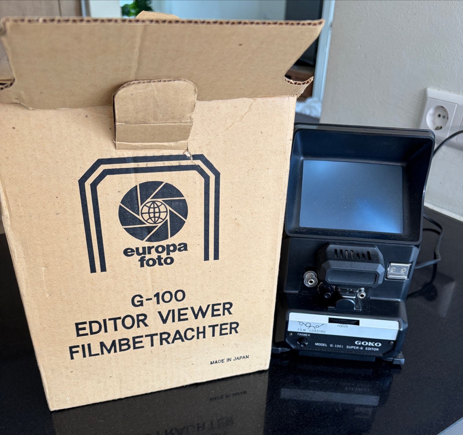 Goko G-1001 Super 8 Editor Filmbewerker in originele doos, Ophalen, Accessoire