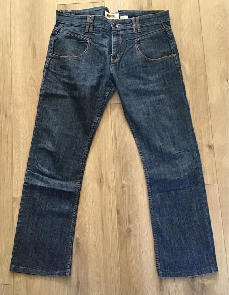 MOSCHINO jeans jeansmaat 34, Kleding | Heren, Ophalen of Verzenden, Zo goed als nieuw, Blauw, W32 (confectie 46) of kleiner