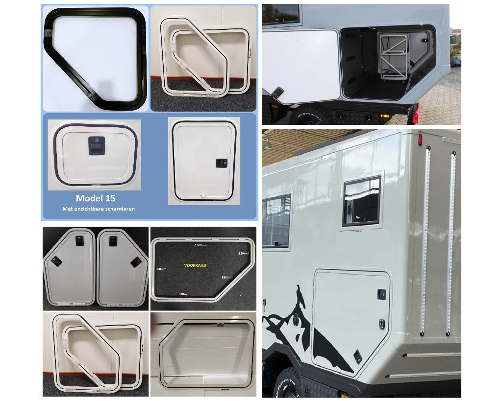 Aluminium Camperdeur of Serviceluik met of zonder paneel, Ophalen, Nieuw