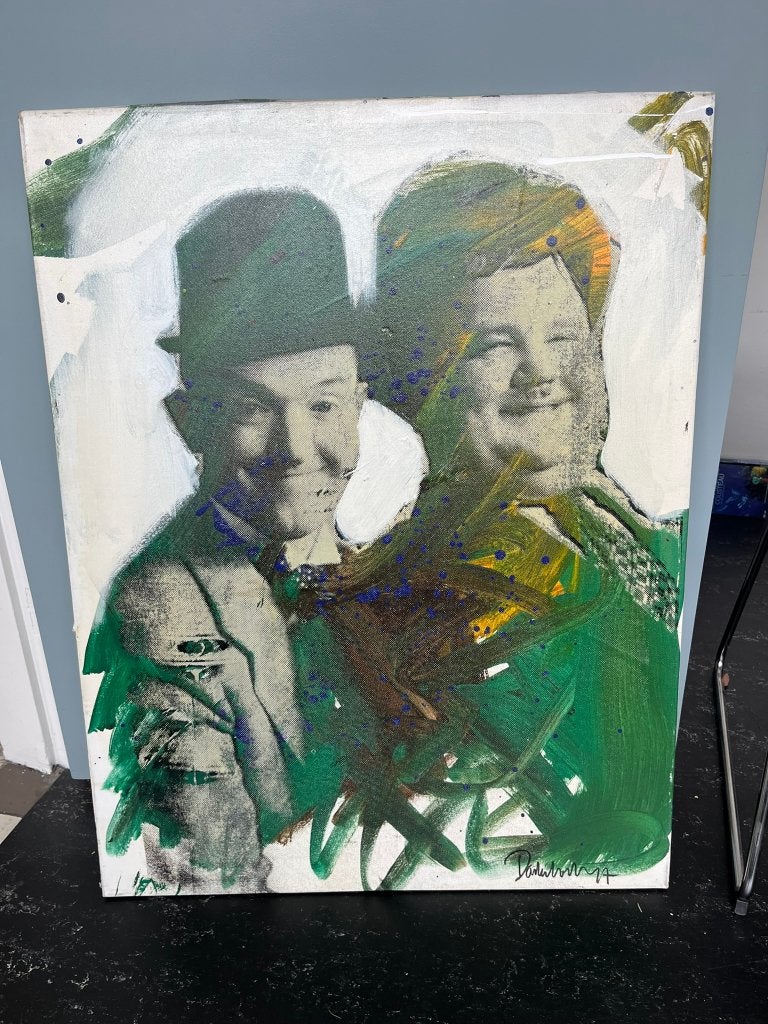 schilderij Donkersloot, Doek, Portret of Personen, Expressionistisch, Gemengde techniek