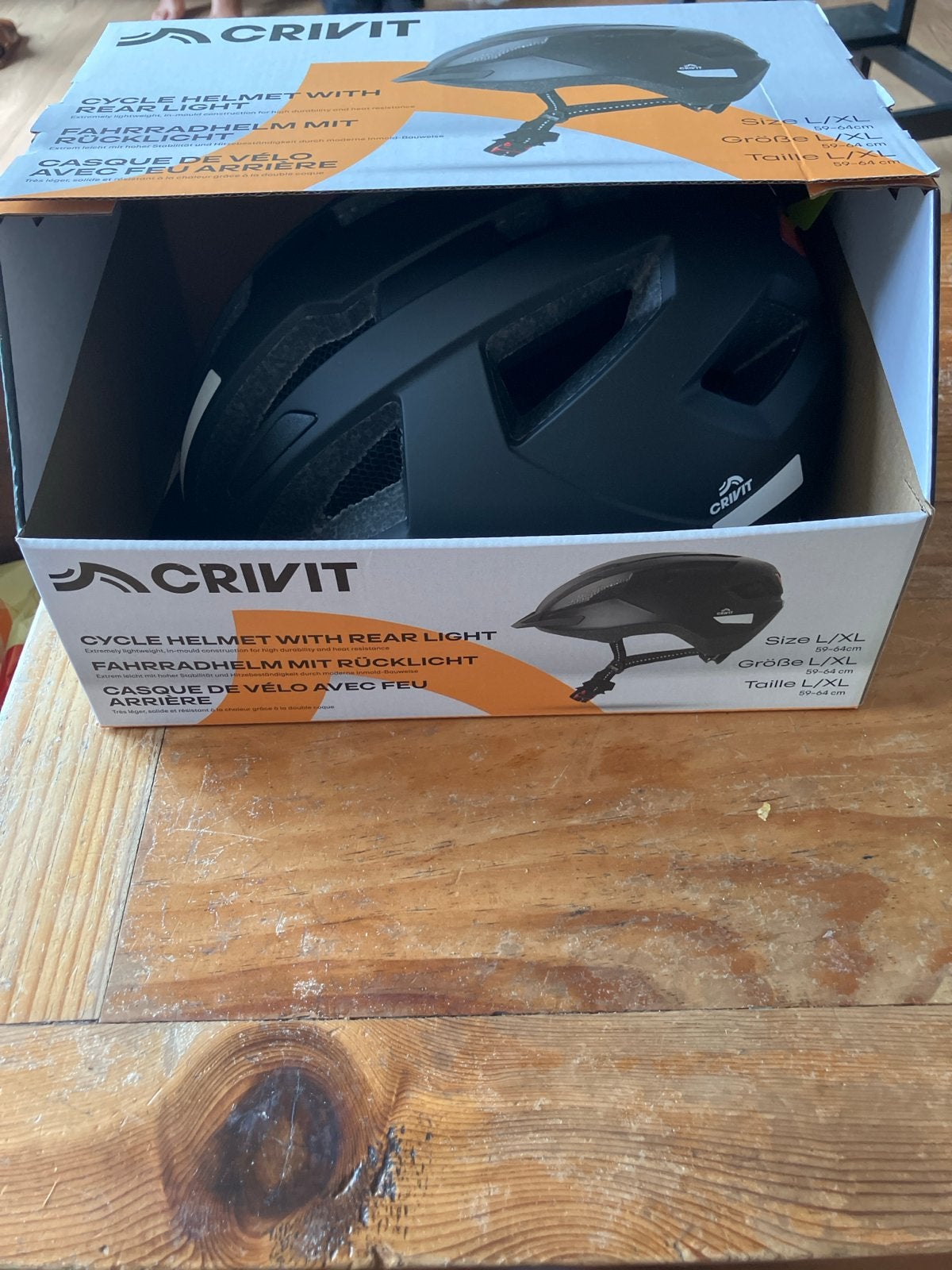 Crivit Fietshelm met achterlicht - Maat L/XL, Ophalen of Verzenden, Nieuw, XL, Heer of Dame