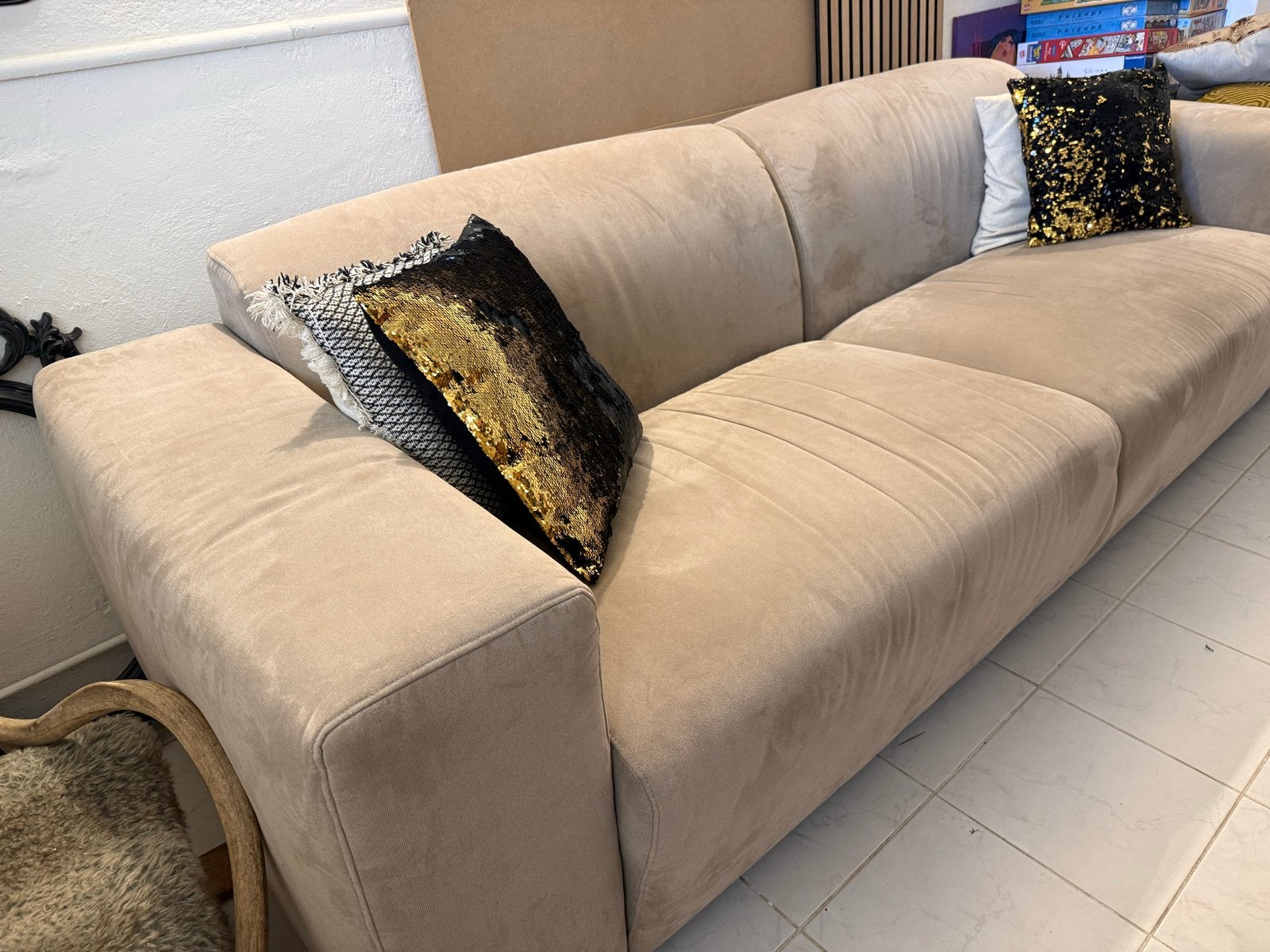 Grote comfortabele bank - 255x90x75 cm, Ophalen, 250 tot 300 cm, Gebruikt, 75 tot 100 cm