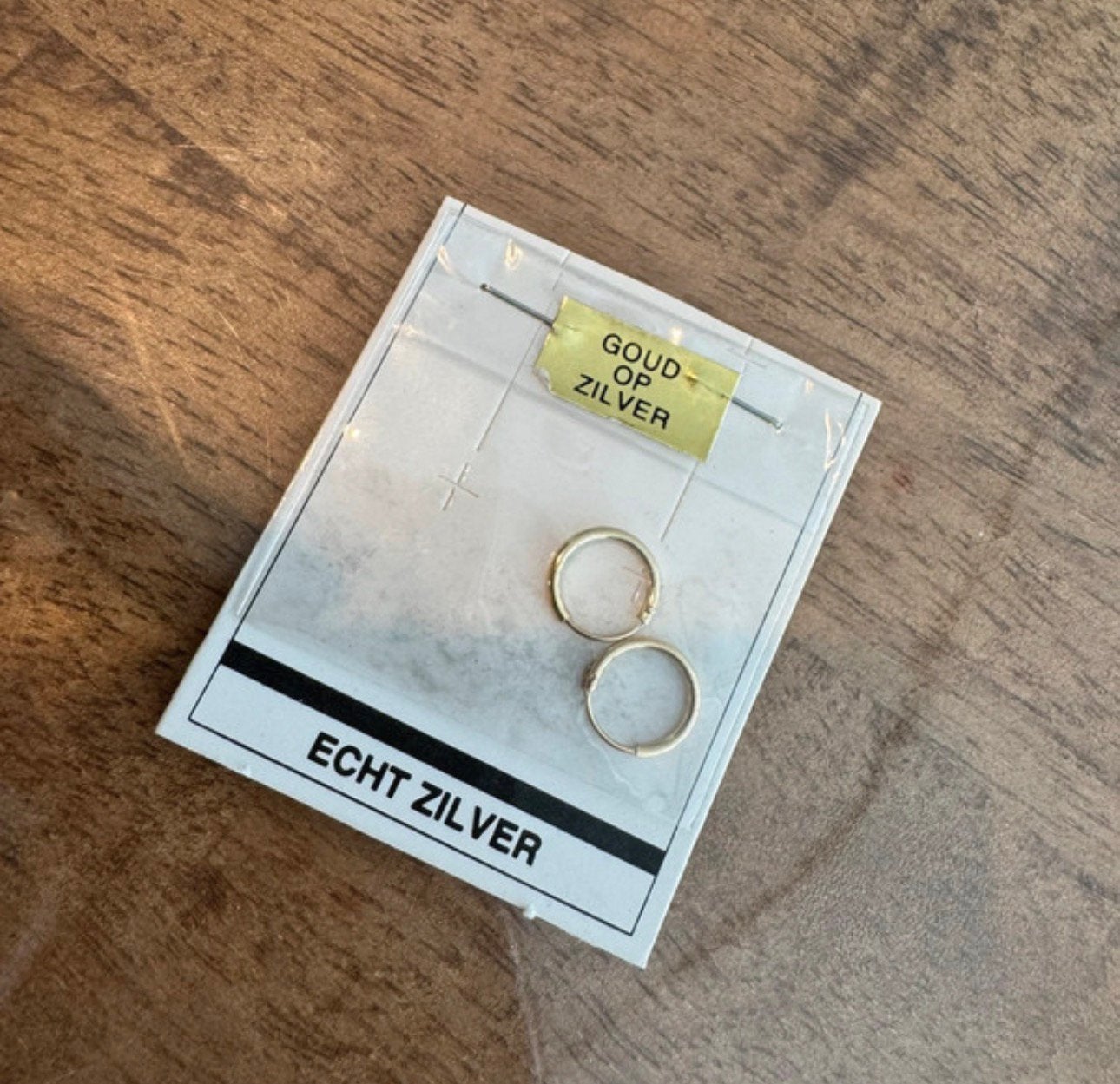 Goud op zilveren oorbellen, Sieraden, Tassen en Uiterlijk, Oorbellen, Ophalen of Verzenden, Goud, Zilver