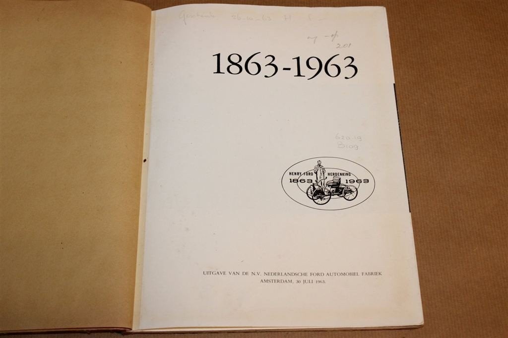 Henry Ford Herdenking 1863-1963 — Biografie, Ford Nederland, Ophalen of Verzenden, Gelezen, Ford