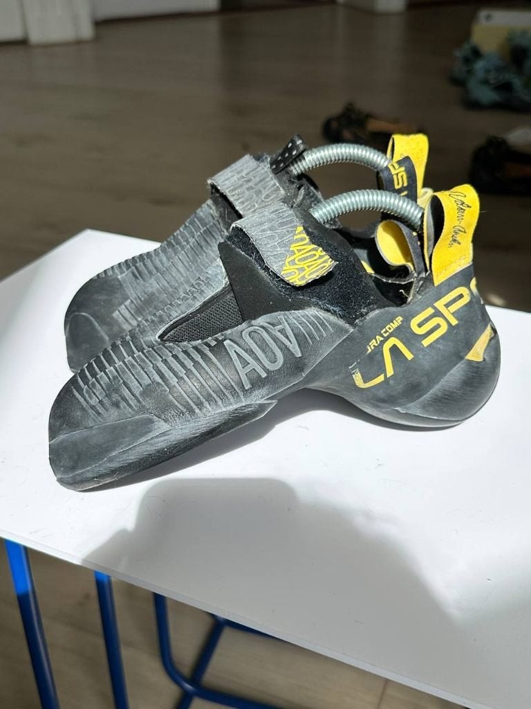 Klimschoenen La Sportiva Ondra Comp 38,5, Sport en Fitness, Klimsport, Ophalen of Verzenden, Gebruikt, Klimsportschoenen