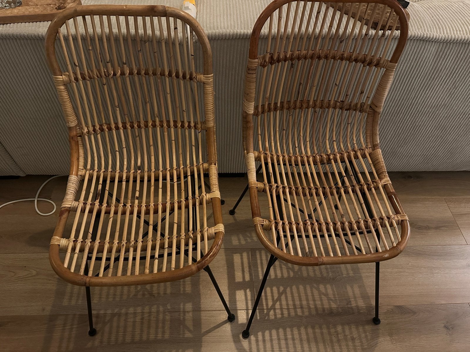 Rotan stoelen Xenos, Ophalen, Twee, Bruin, Riet of Rotan