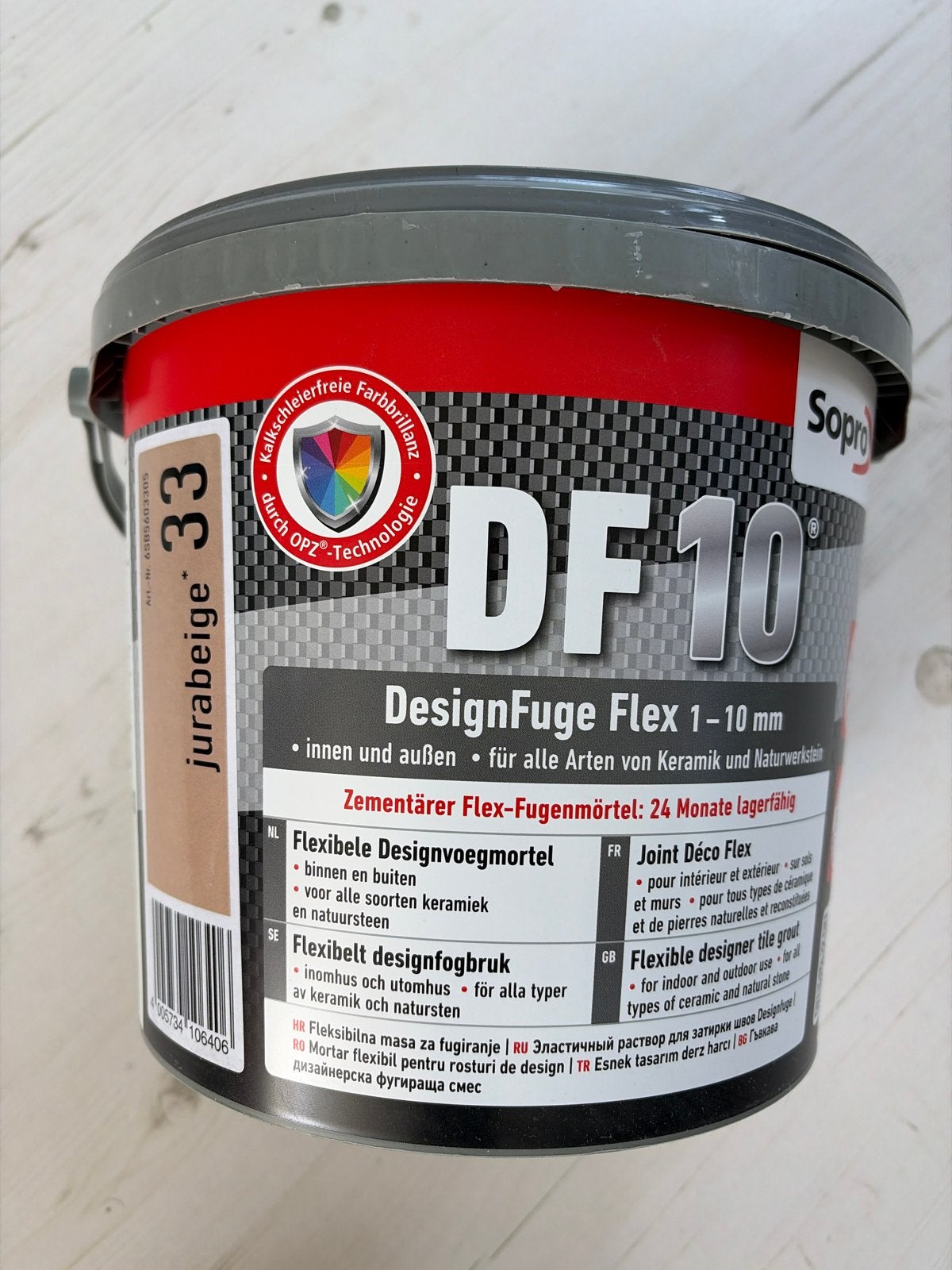 Sopro DF 10 DesignFuge Flex - Jurabeige 33 halve emmer, Ophalen of Verzenden, Gebruikt, Overige materialen, Overige typen