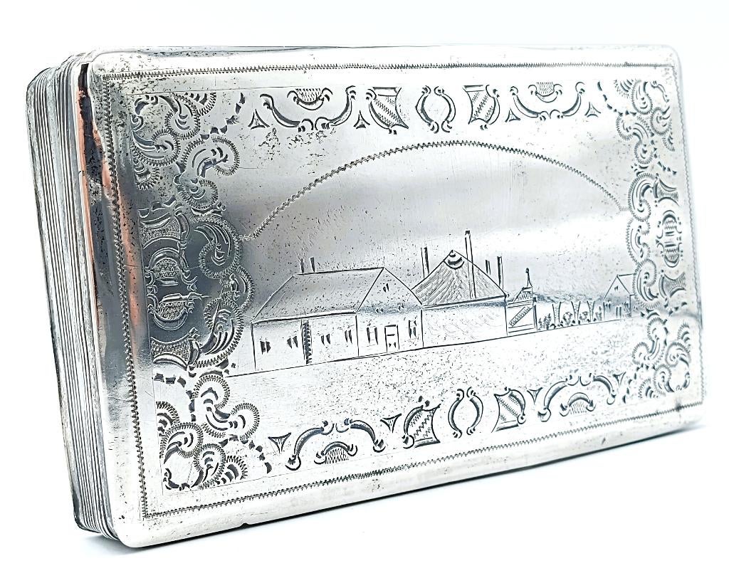 Zilveren tabaksdoos, B. Meijer, Middelburg, 1863, Antiek en Kunst, Verzenden, Zilver