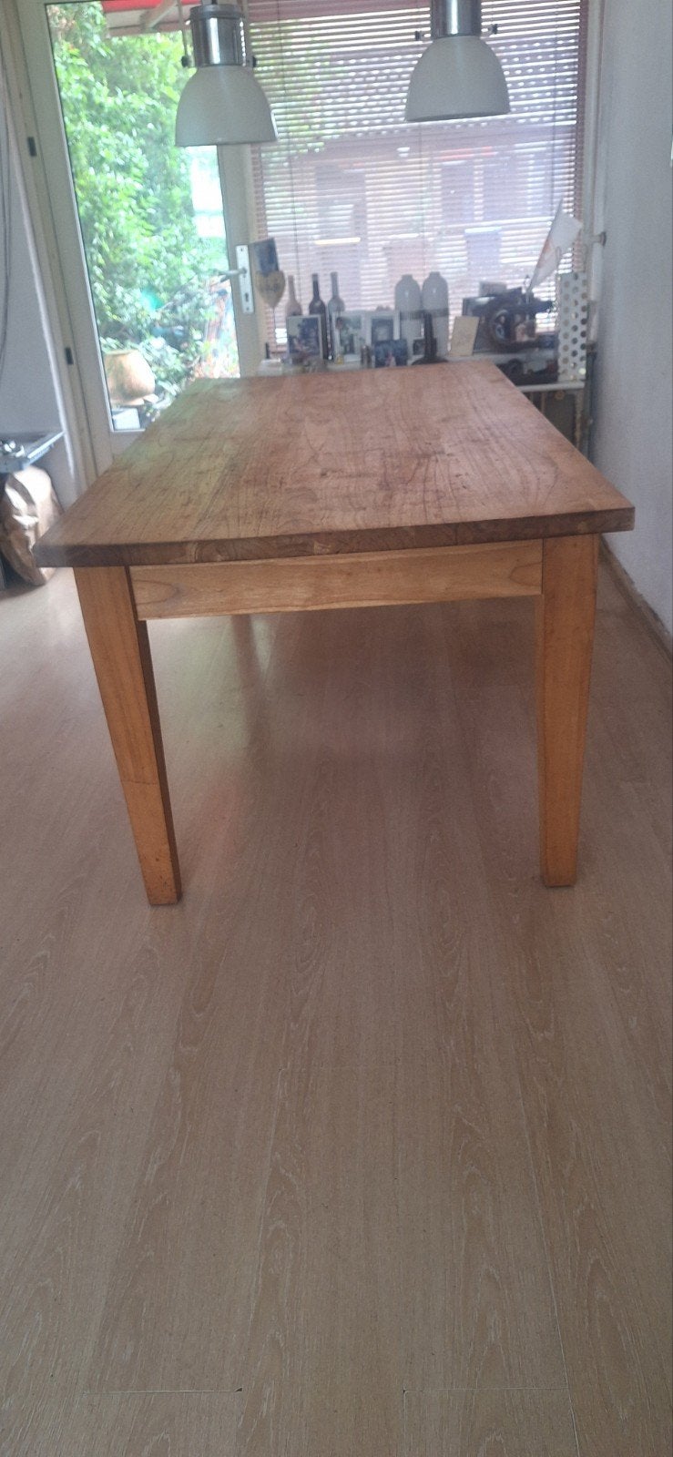 Teak houten eettafel 200x100 cm - Breukelen, Ophalen, Gebruikt, 100 tot 150 cm, Teakhout
