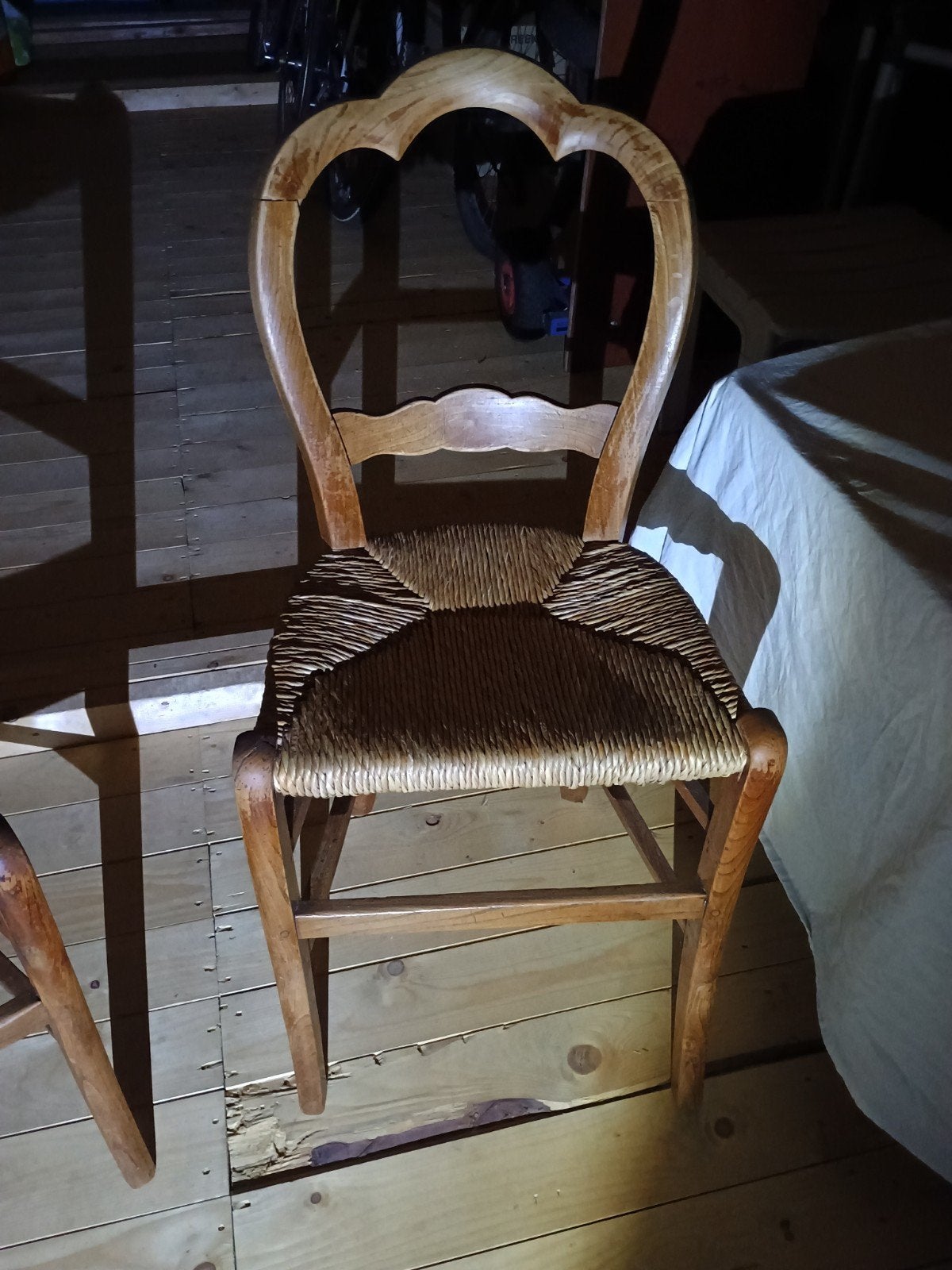 Biedermeier / Louis Philippe stoelen met rieten zitting - pe, Ophalen