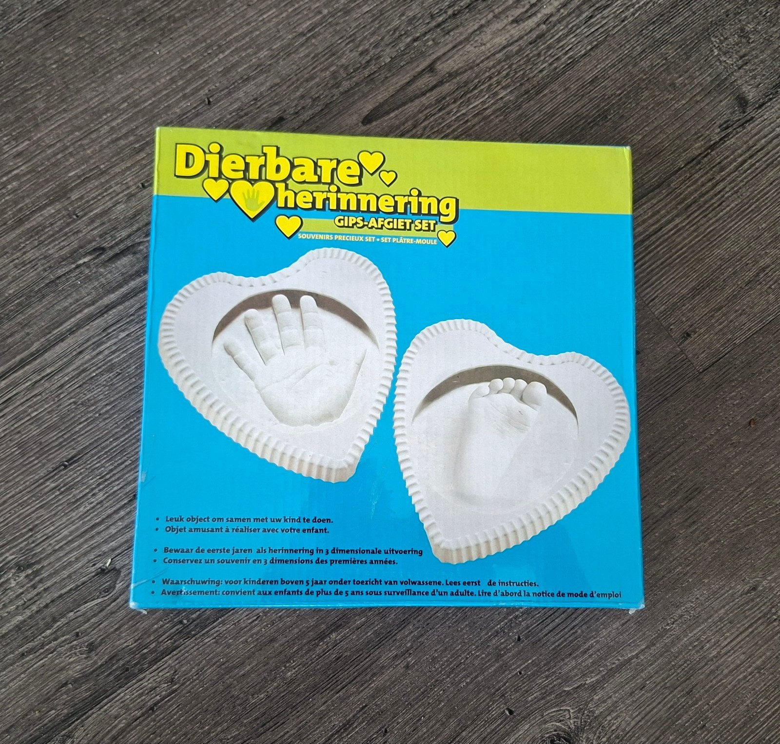 Dierbare Herinnering Gips-afgiet set - Hand- en Voetafdruk, Ophalen of Verzenden, Nieuw, Kraamcadeau