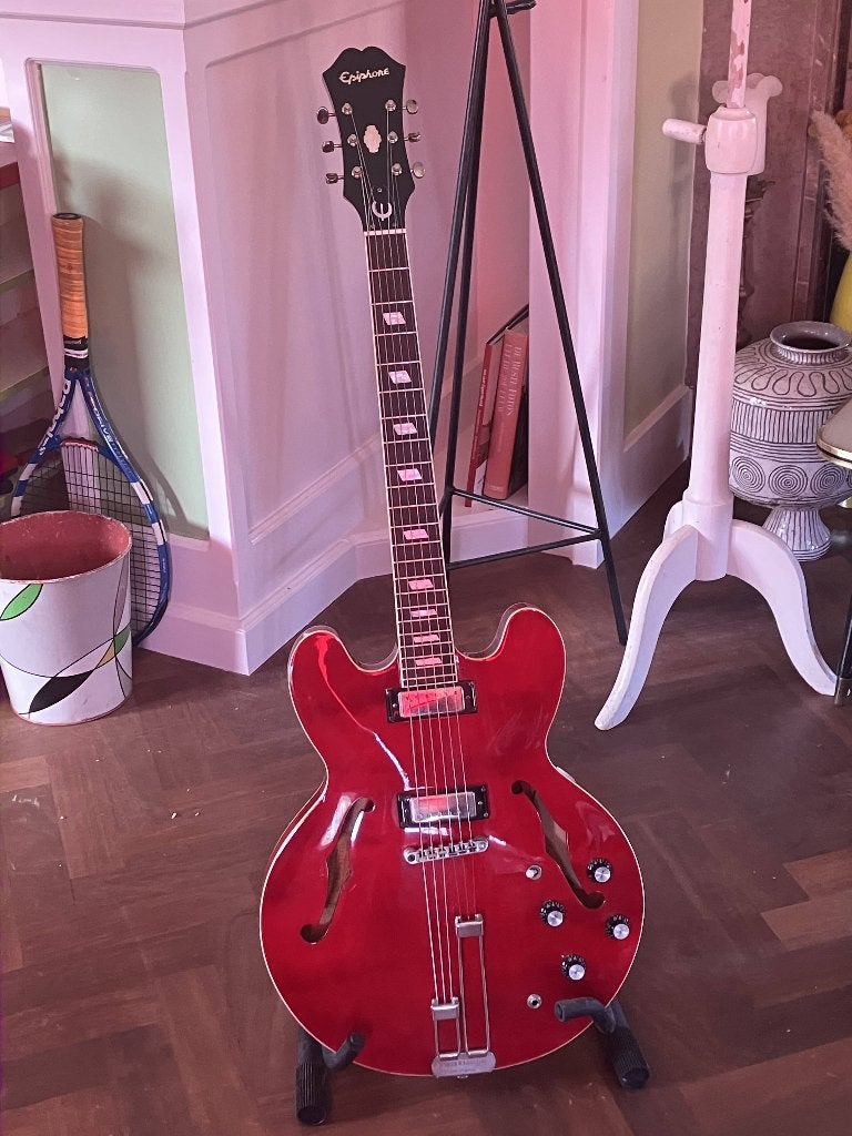 Epiphone Riviera Limited Edition Korea – Cherry Red, Muziek en Instrumenten, Ophalen of Verzenden, Gebruikt, Semi-solid body, Epiphone