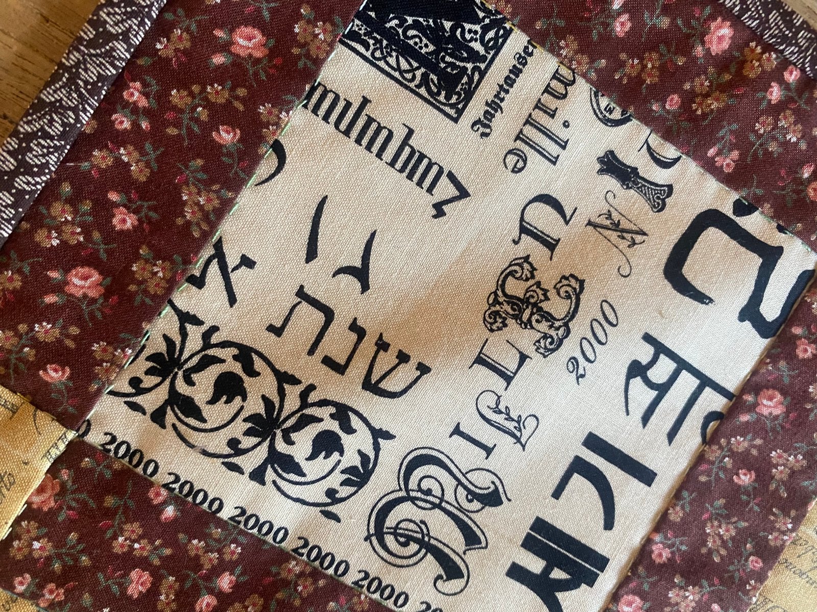 Kleine quilt, Nieuw, Bruin, Overige stijlen, Wandkleed