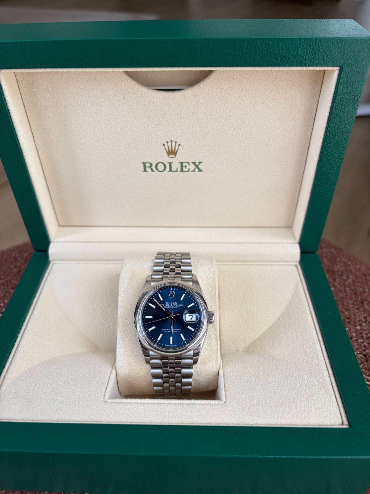 Rolex Datejust 36 12600 uit 2023 - Full Set, Sieraden, Tassen en Uiterlijk, Ophalen, Staal, Polshorloge, Zo goed als nieuw