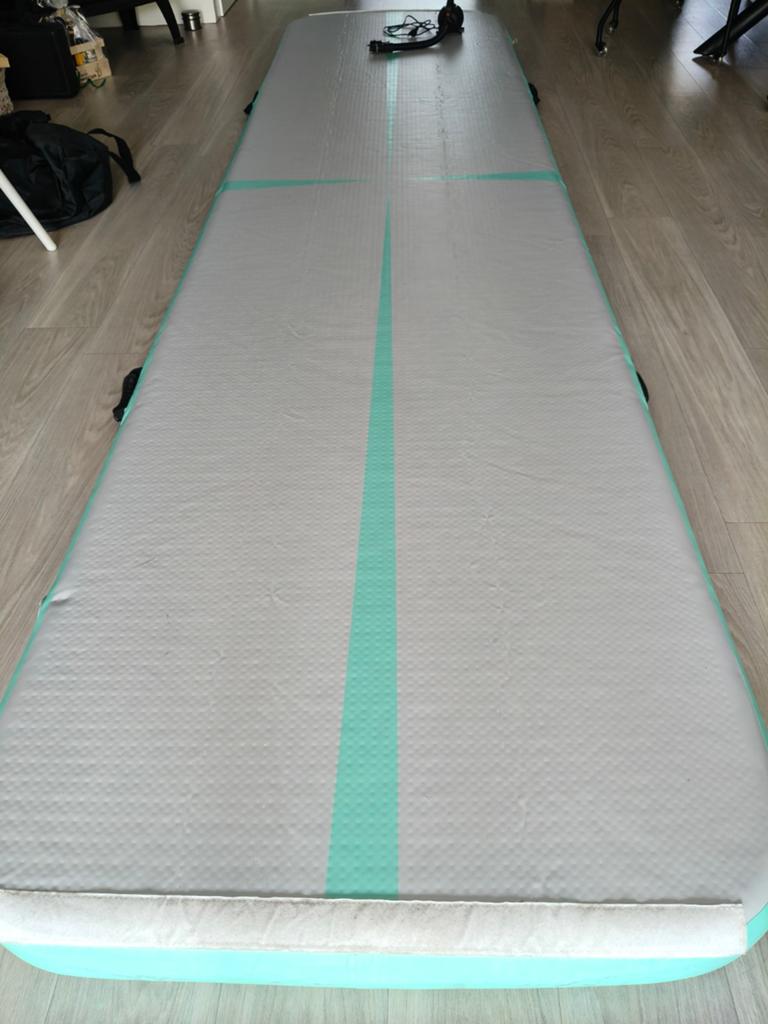 Airtrack 4 meter x 1 meter x 10 cm, Ophalen, Materiaal, Wit, Kindermaat 122 t/m 140