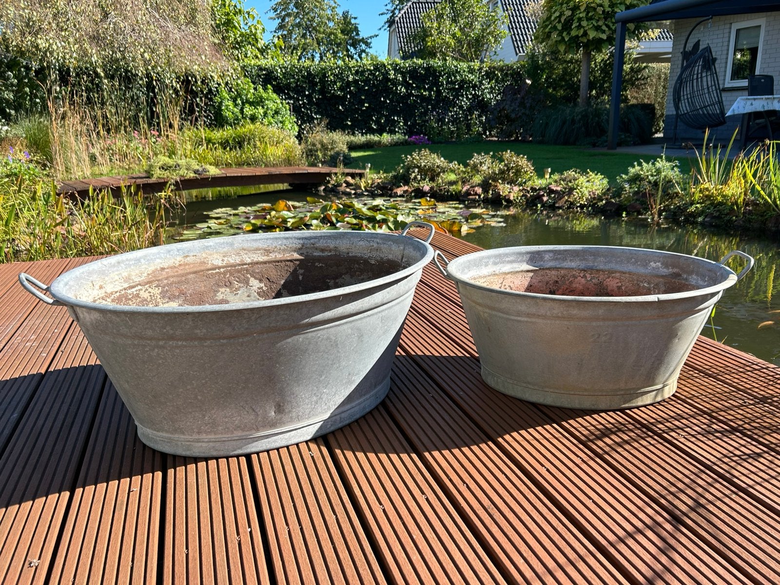 Zinken teilen, Tuin en Terras, Ophalen, Gebruikt, Balkon, Metaal