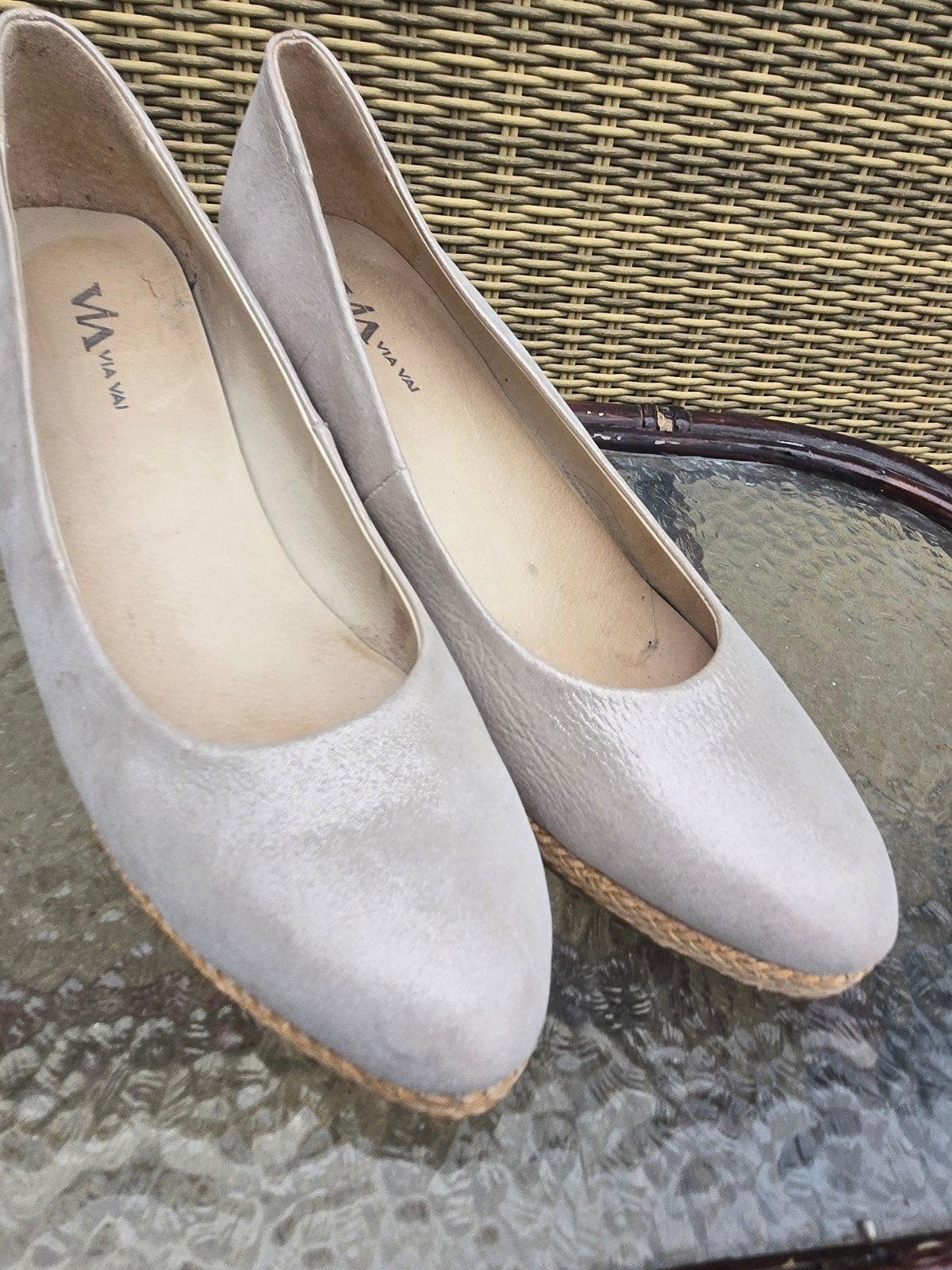 VIA VAI INSTAP SCHOENEN, Kleding | Dames, Schoenen, Ophalen of Verzenden, Zo goed als nieuw, Beige, Instappers
