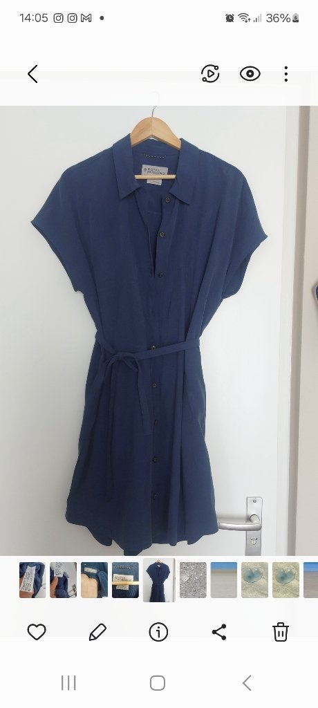 Royal Robbins nieuw modal zomerjurkje, Blauw, Royal Robbins, Maat 42/44 (L), Nieuw