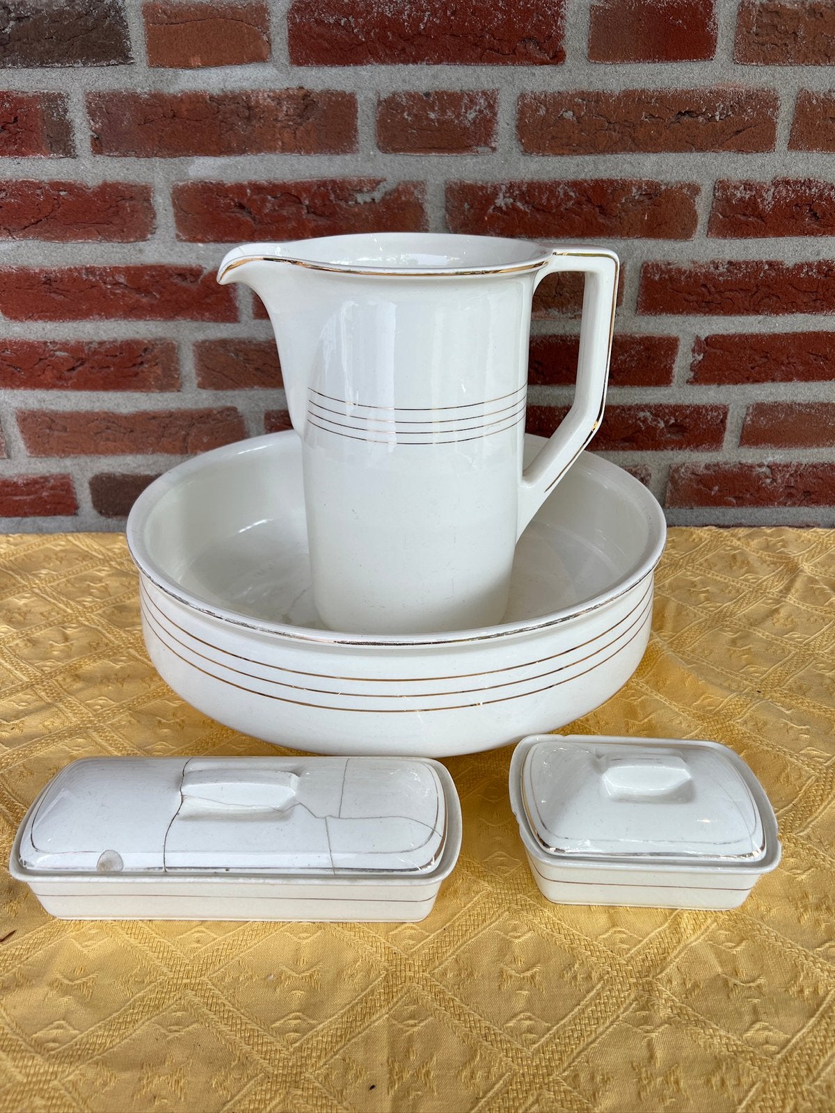 Lampet set Petrus Regout & Co Maastricht., Ophalen of Verzenden