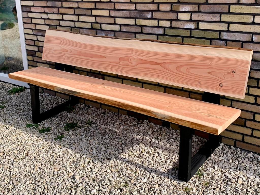 Mooie boomstam tuinbank (loungebank zit) - 2m, Tuin en Terras, Ophalen, Nieuw, Hout