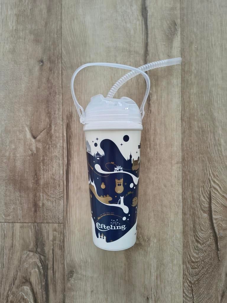Prachtige grote Efteling drinkbeker, rietjes beker Efteling., Gebruiksvoorwerp, Onb, Ophalen of Verzenden, Onb
