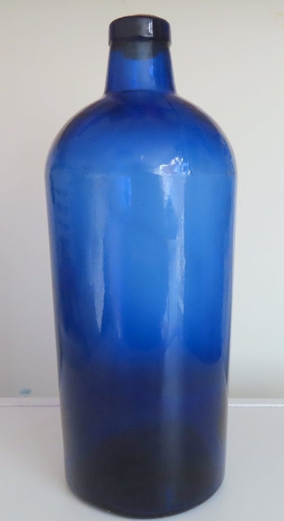 Koopje Antieke kobaltblauwe apothekersfles 3 liter!, incl ve, Verzenden