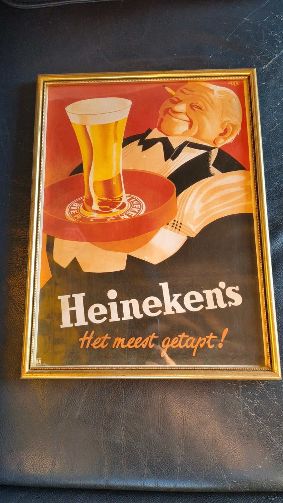 Heineken poster schilderij in lijst - Remaco Amsterdam, Ophalen, Gebruikt, Reclamebord
