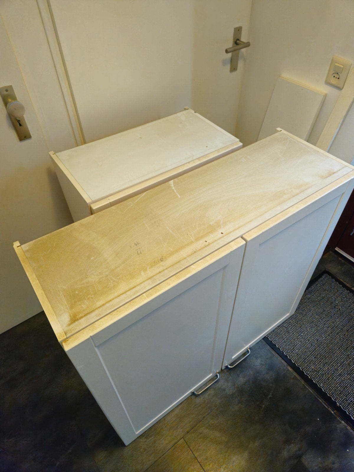 Keuken of opbergkasten: 1x 2-deurs en 1x 1-deurs, Huis en Inrichting, Ophalen, Gebruikt, 50 tot 100 cm, Minder dan 100 cm