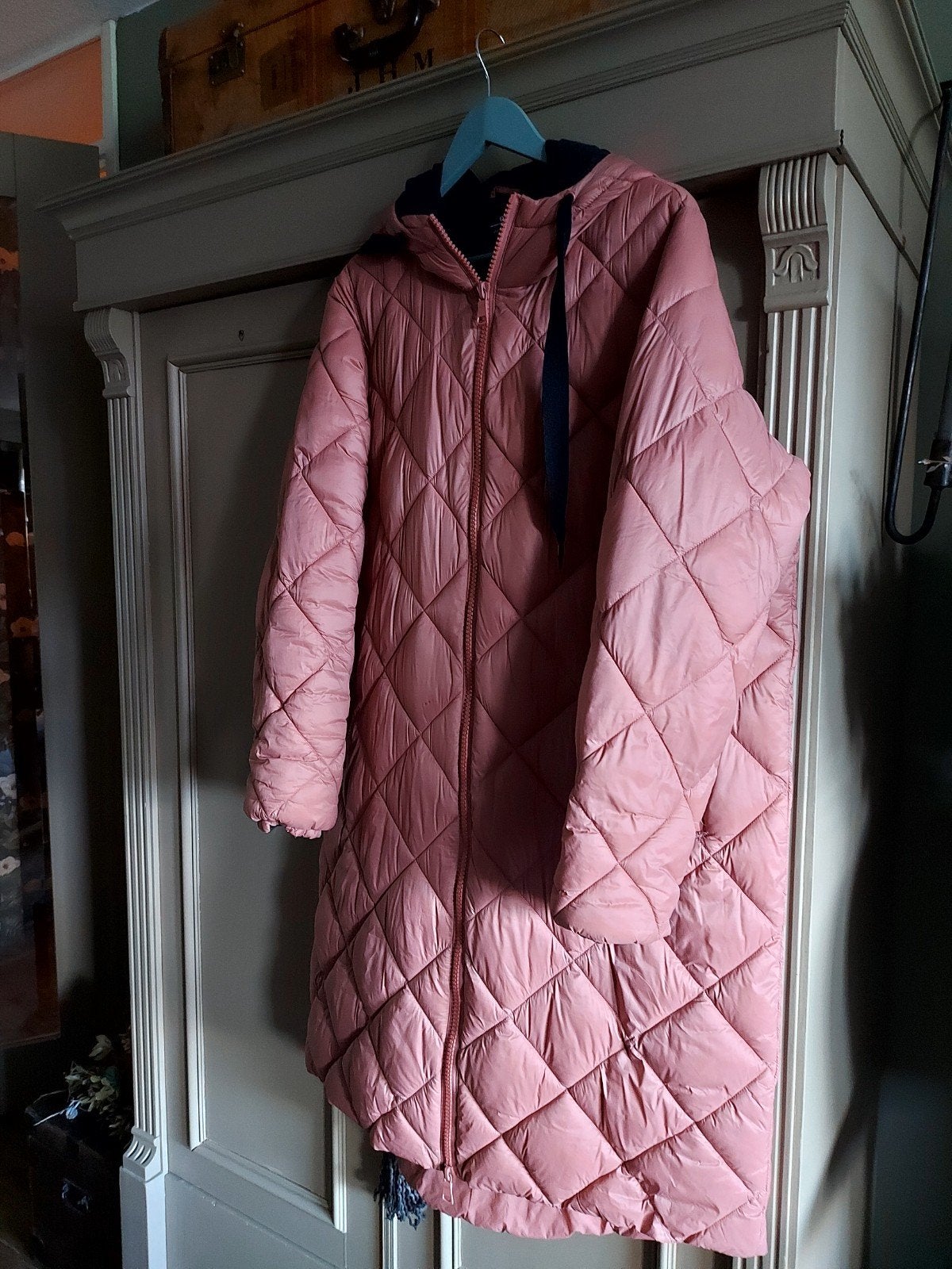 Roze gewatteerde jas met capuchon - Norah Maat 44, Maat 42/44 (L), Ophalen of Verzenden, Zo goed als nieuw, Norah