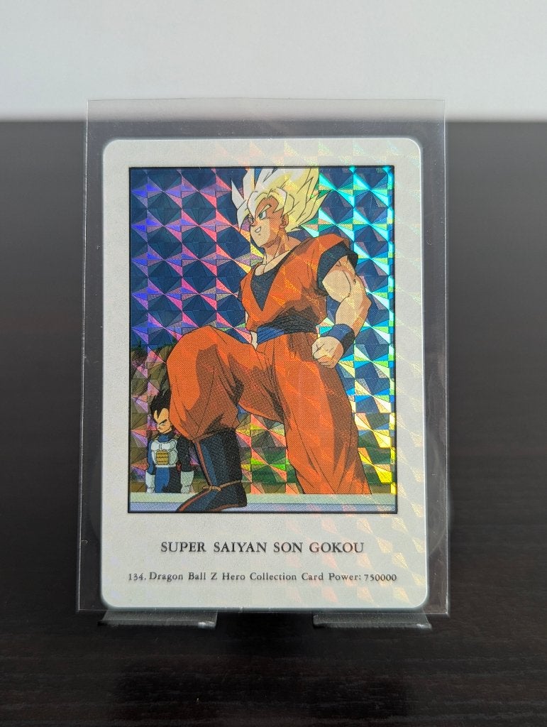 Dragonball Z - SSJ Gokou 134 - Hero Collection - 2000, Ophalen of Verzenden, Zo goed als nieuw, Losse kaart, Foil