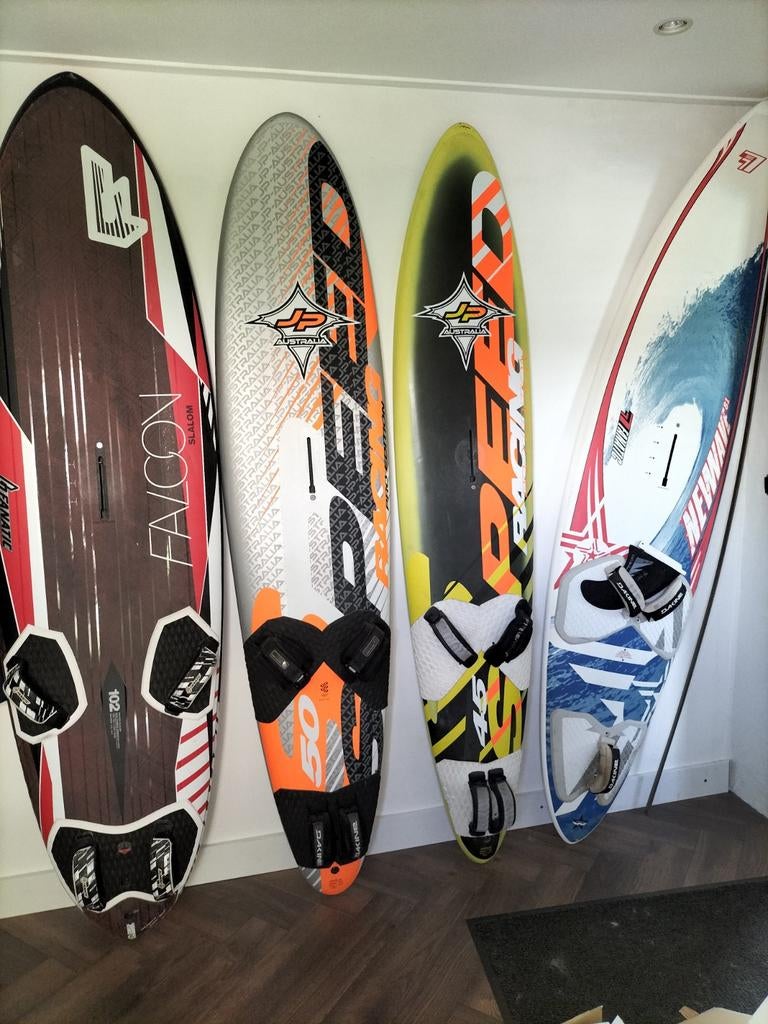 Falcon 102, JP speed 50&45, Fanatic New wave 81, Watersport en Boten, Windsurfen, Ophalen, Nieuw, Plank