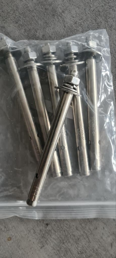 Keilbouten M8, Ophalen of Verzenden, Nieuw, 50 tot 100 mm, Bouten of Moeren