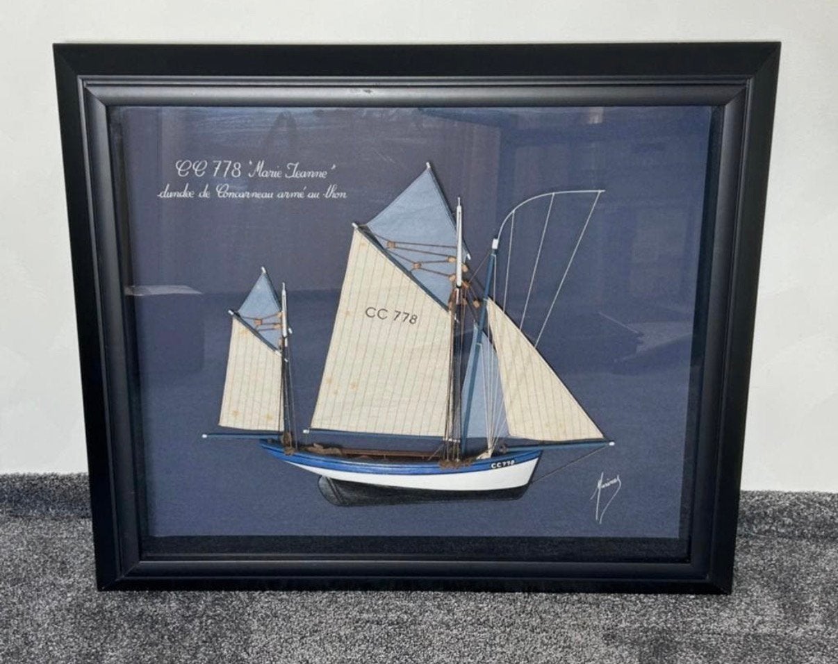 Maritime Wanddecoratie, ‘Marie Jeanne’, Verzamelen, Ophalen of Verzenden, Kaart, Foto of Prent