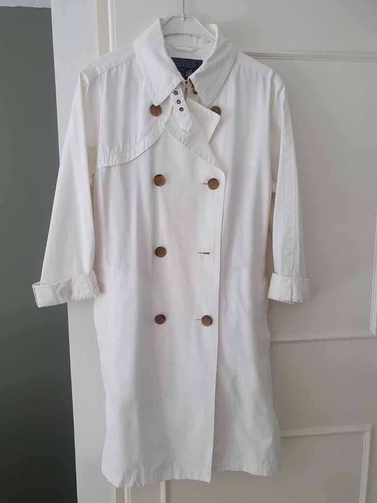 River Woods Witte Trenchcoat Maat XXL, Kleding | Dames, River Woods, Wit, Maat 46/48 (XL) of groter, Ophalen of Verzenden
