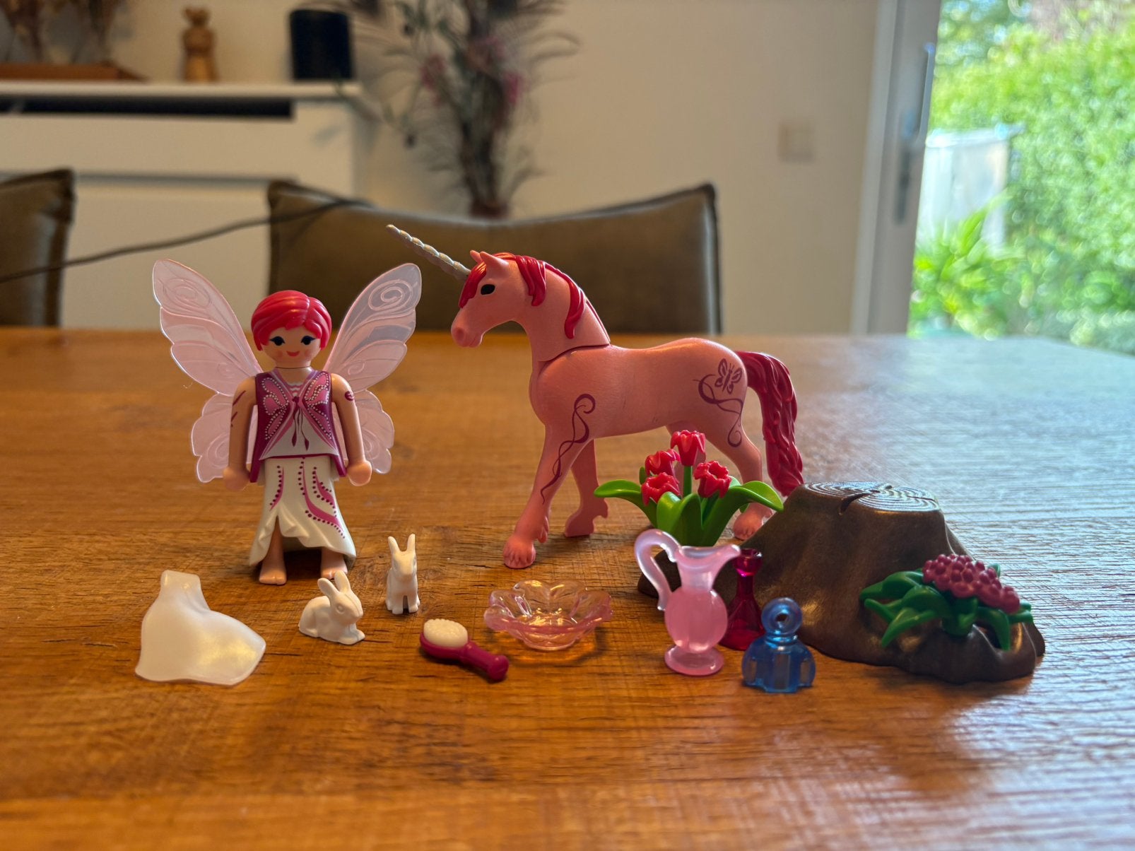 Playmobil 5443 - Zorgfee met eenhoorn roos, Gebruikt, Complete set, Ophalen of Verzenden, Figuren