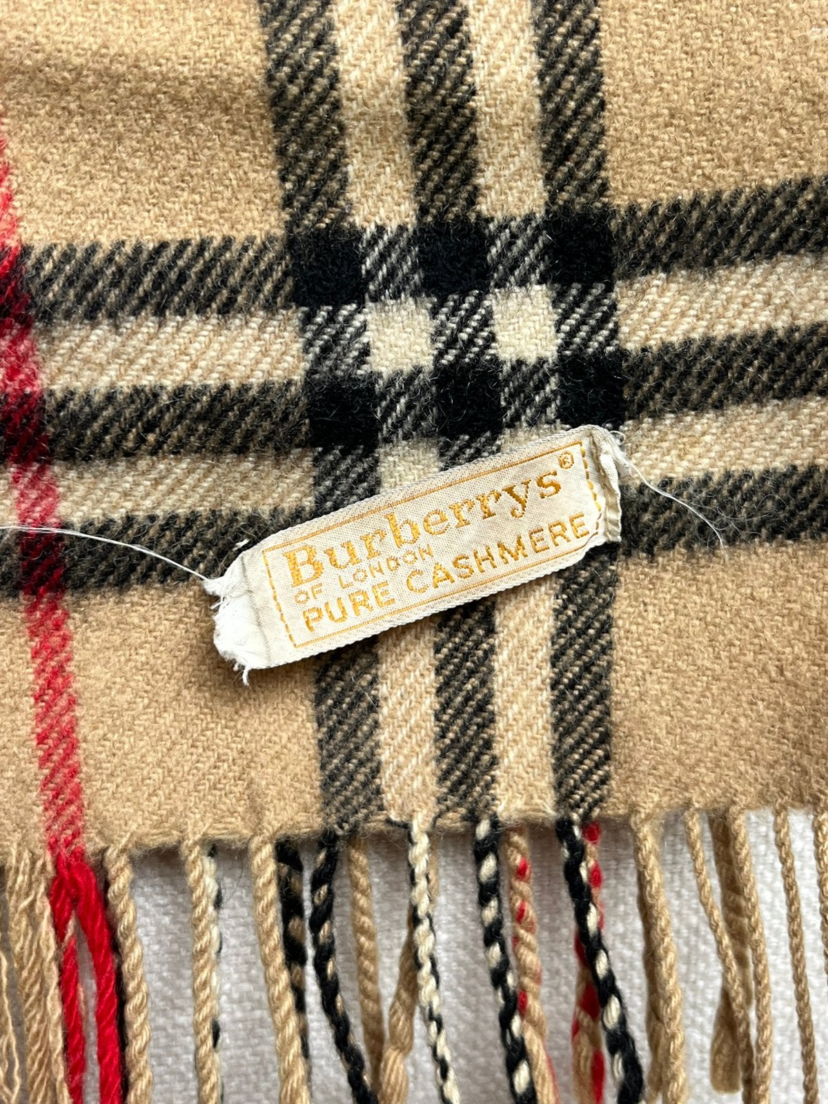 Vintage (‘80) Burberrys – 100% Pure Cashmere Nova Check, Ophalen of Verzenden, Gedragen, Overige maten, Sjaal