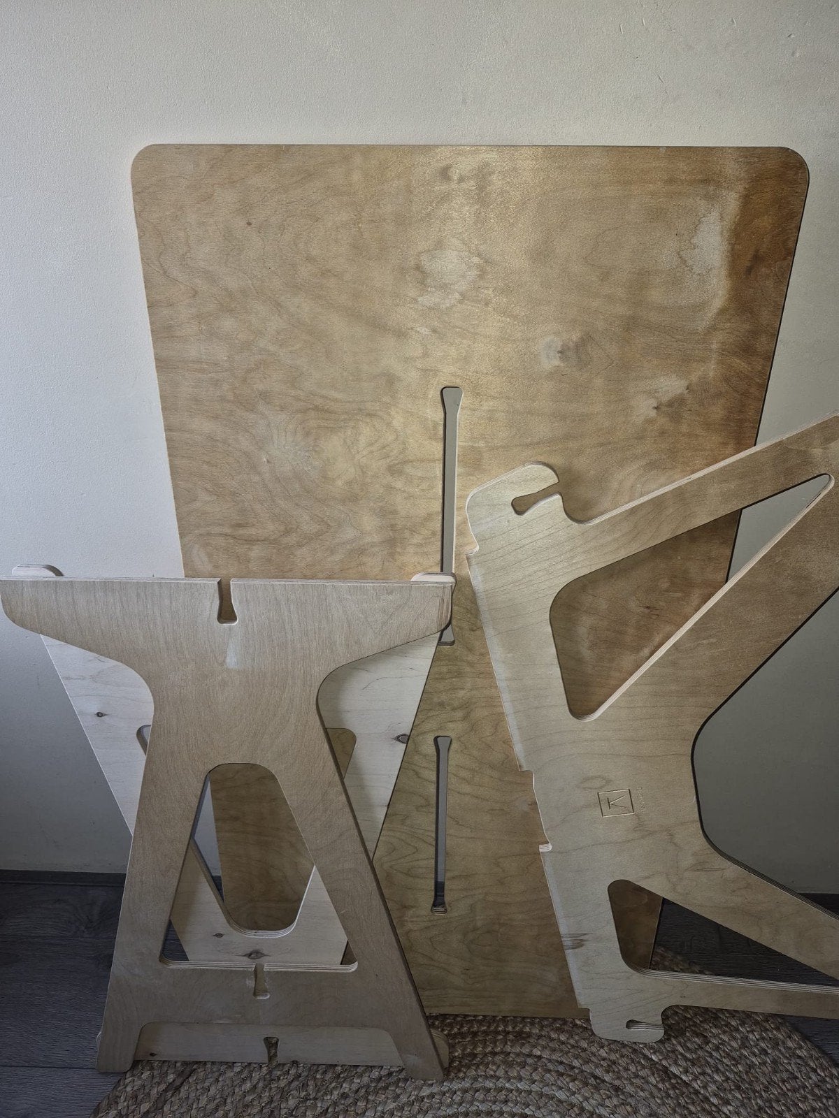 Houten demonteerbaar bureau/laptoptafel, Ophalen, Hout, Zo goed als nieuw, Overige merken
