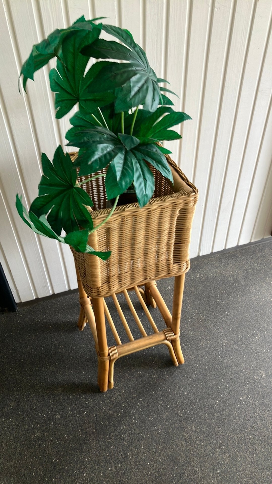 Rieten plantenbak, Ophalen, Zo goed als nieuw, Rond, Minder dan 30 cm