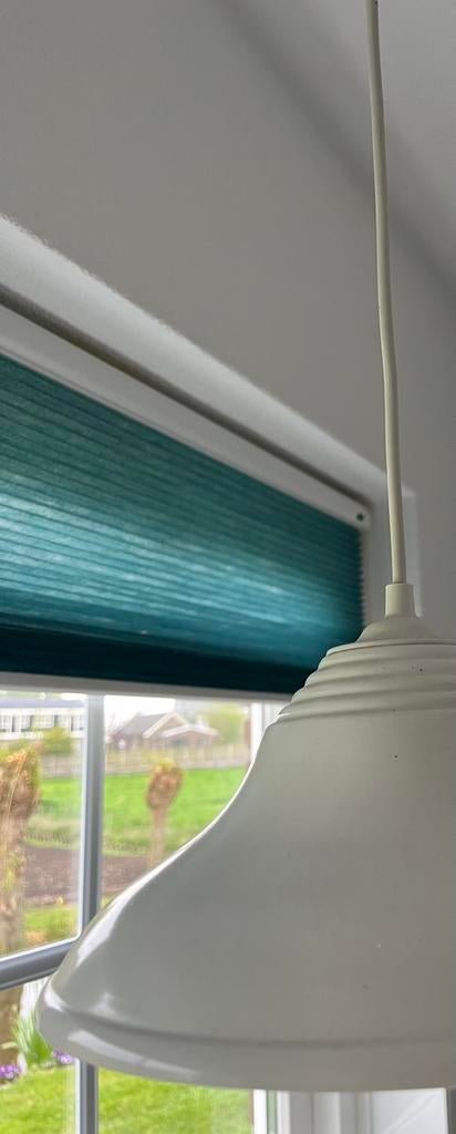 Duette shades Luxaflex  plissé gordijnen, Ophalen, Blauw, 150 tot 200 cm, Zo goed als nieuw