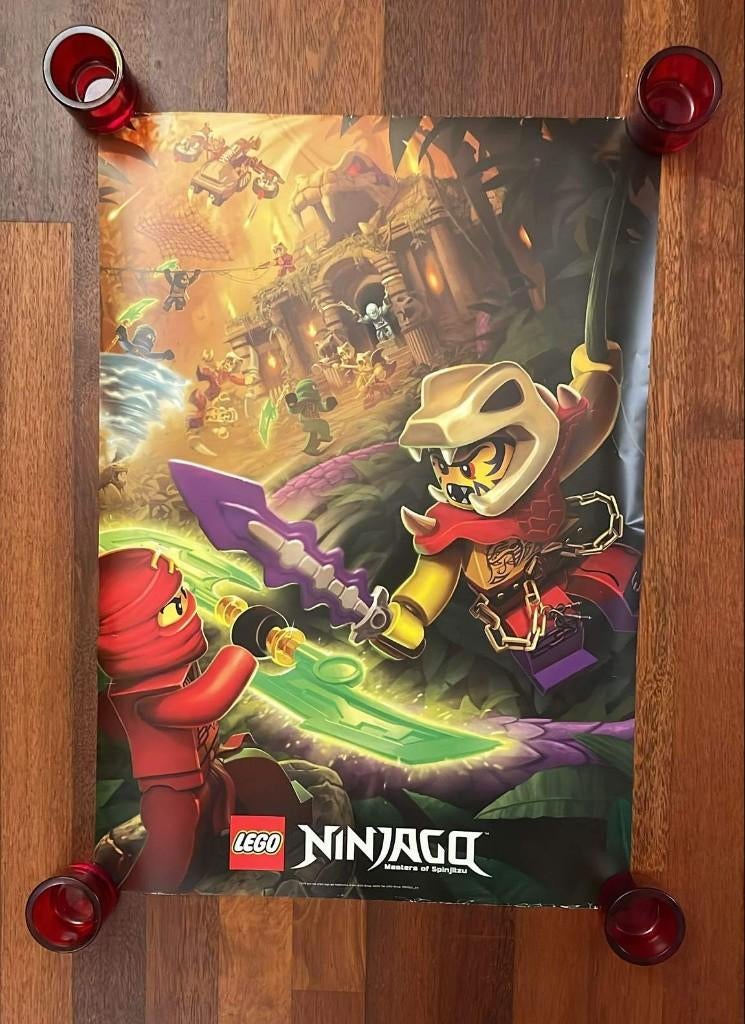 Lego Ninjago poster, Rechthoekig Staand, Ophalen of Verzenden, Zo goed als nieuw, A1 t/m A3