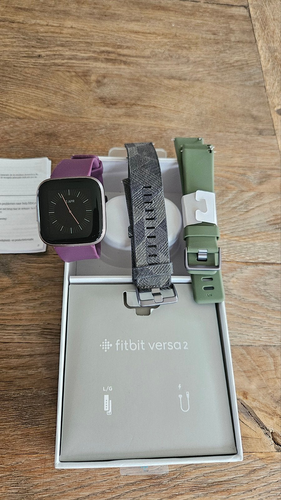 Fitbit Versa 2 smartwatch, Ophalen of Verzenden, Zo goed als nieuw, Zwart, Android